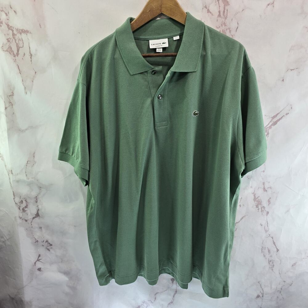 Lacoste Shirt Mens 3XL Polo Light Green Short Sleeve Cotton Pique Classic Fit